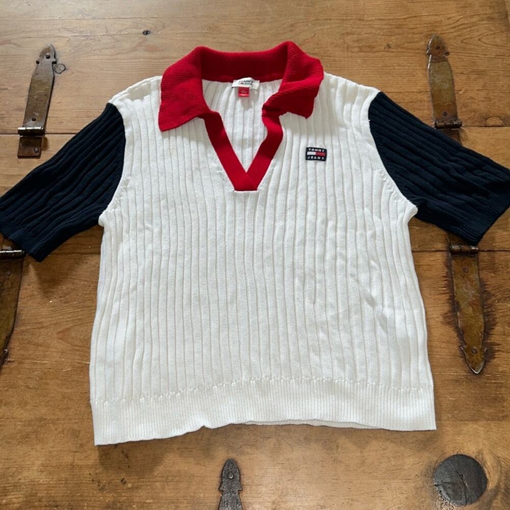Woman’s Tommy Jeans Collared Sweater size X-Large - Picture 3 of 5